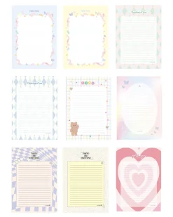 Pastel Pattern Letter Notepad