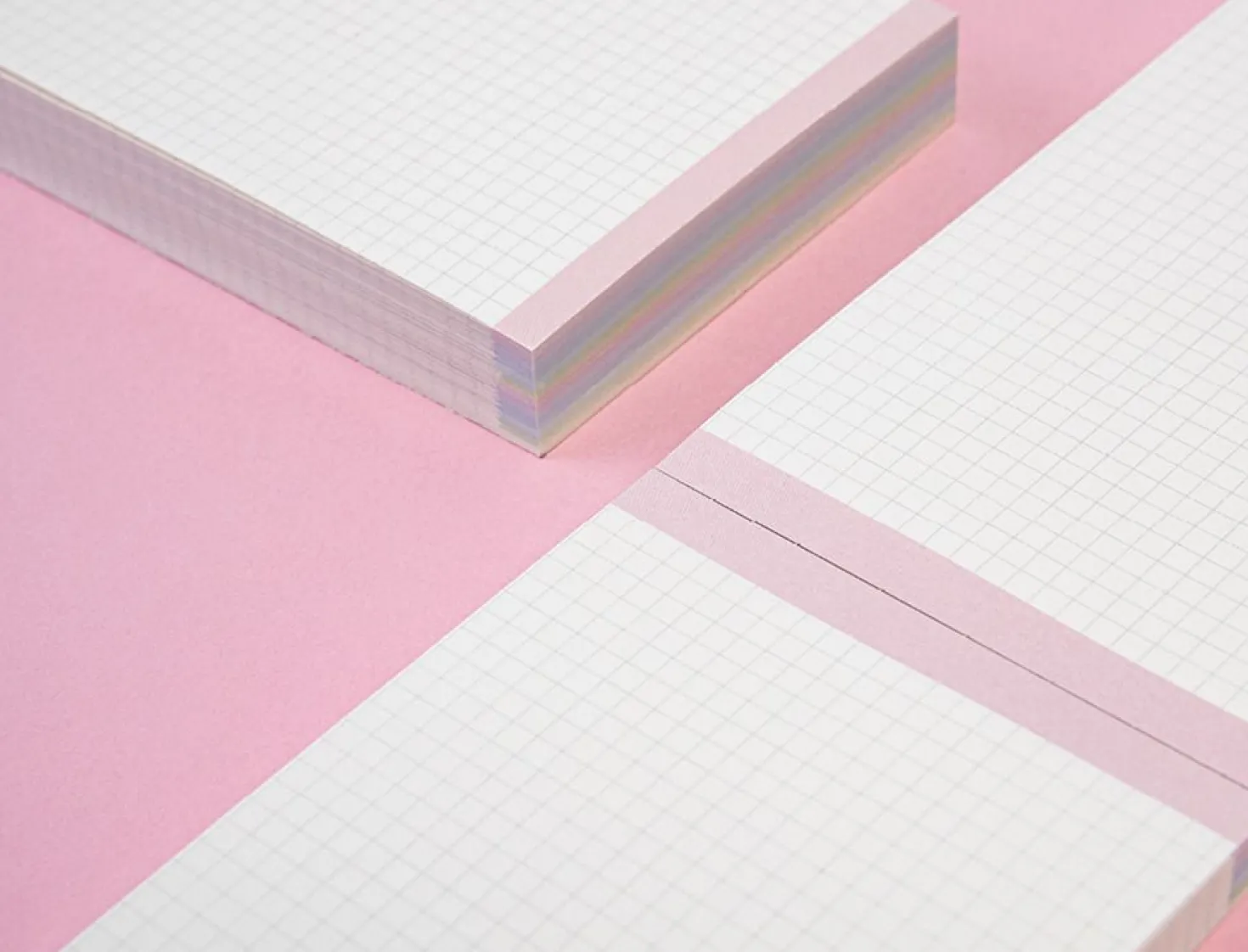 Pastel Rainbow Grid Memo Pad