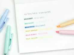 Pastel Retractable Highlighter Set