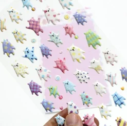 Patterned Bear Deco Sticker
