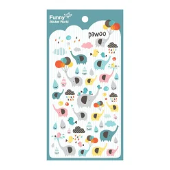 Pawoo Elephant Epoxy Sticker