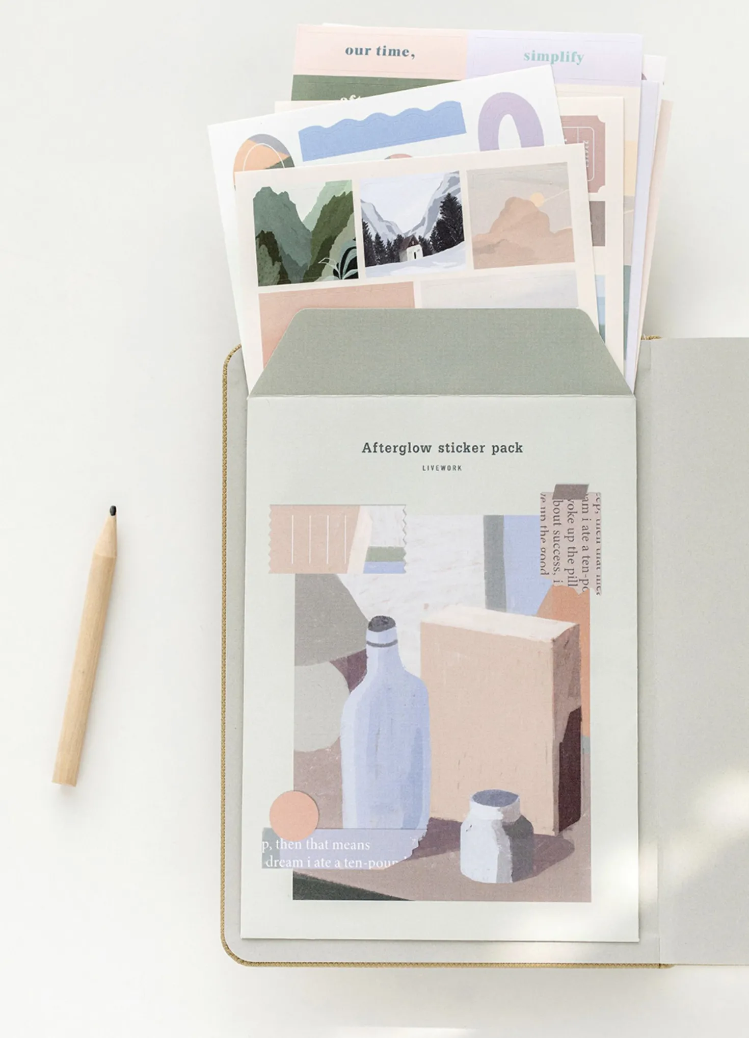 8pcs Afterglow Deco Sticker Set