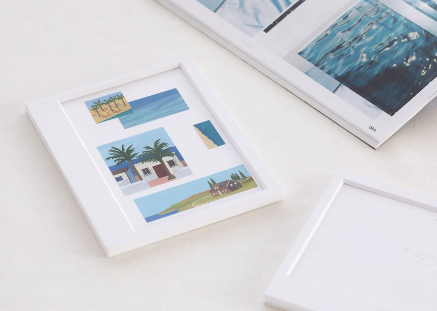 6pcs Afterglow Square Removable Sticker Set