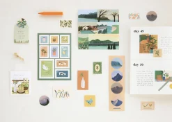 6pcs Afterglow Square Removable Sticker Set