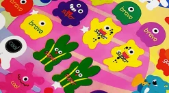 7pcs Alien Reward Paper Sticker Set