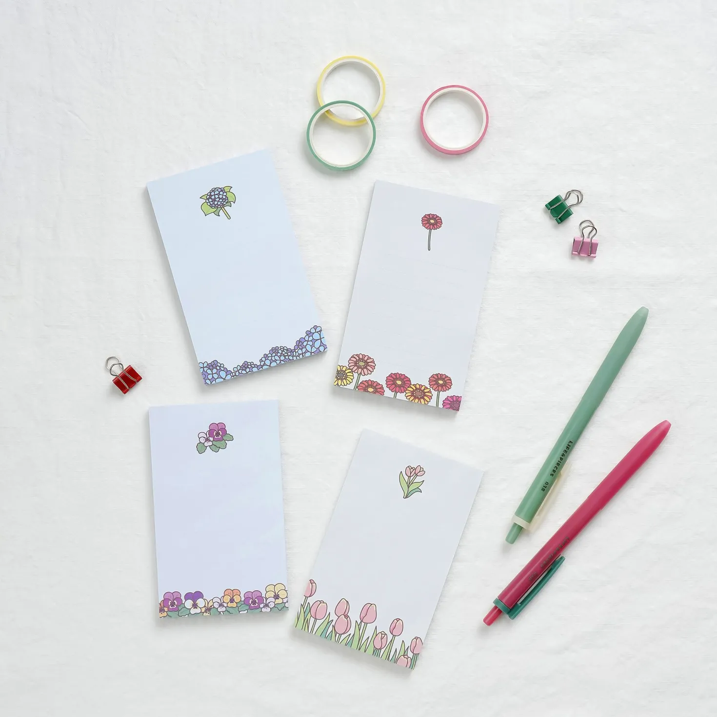 6pcs Blooming Garden Sticky Note Set