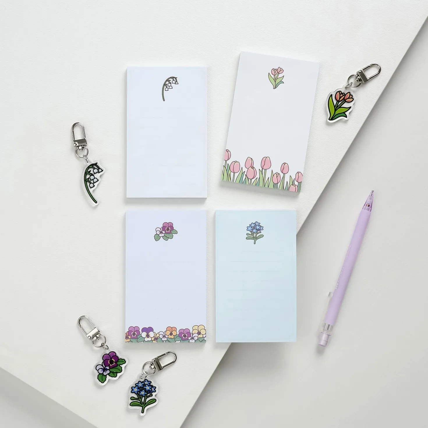 6pcs Blooming Garden Sticky Note Set