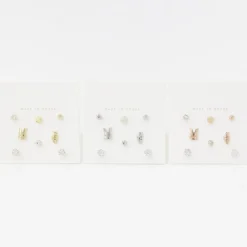 8pcs Bunny & Carrot Earring Set