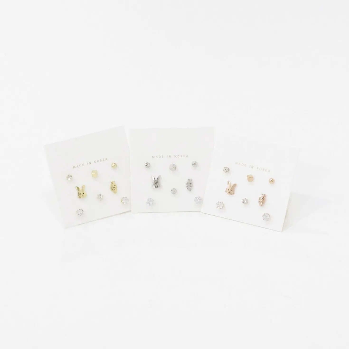 8pcs Bunny & Carrot Earring Set
