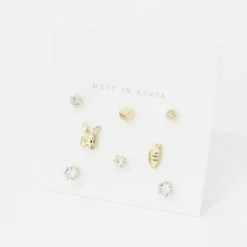 8pcs Bunny & Carrot Earring Set