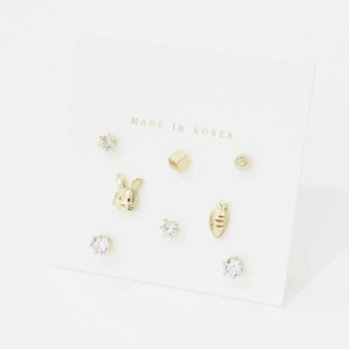 8pcs Bunny & Carrot Earring Set