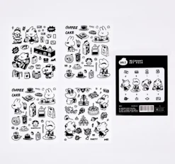 4pcs Bunny Removable Sticker Set