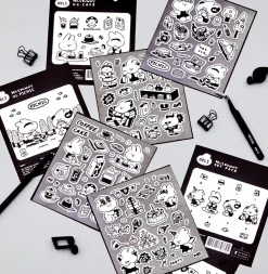 4pcs Bunny Removable Sticker Set