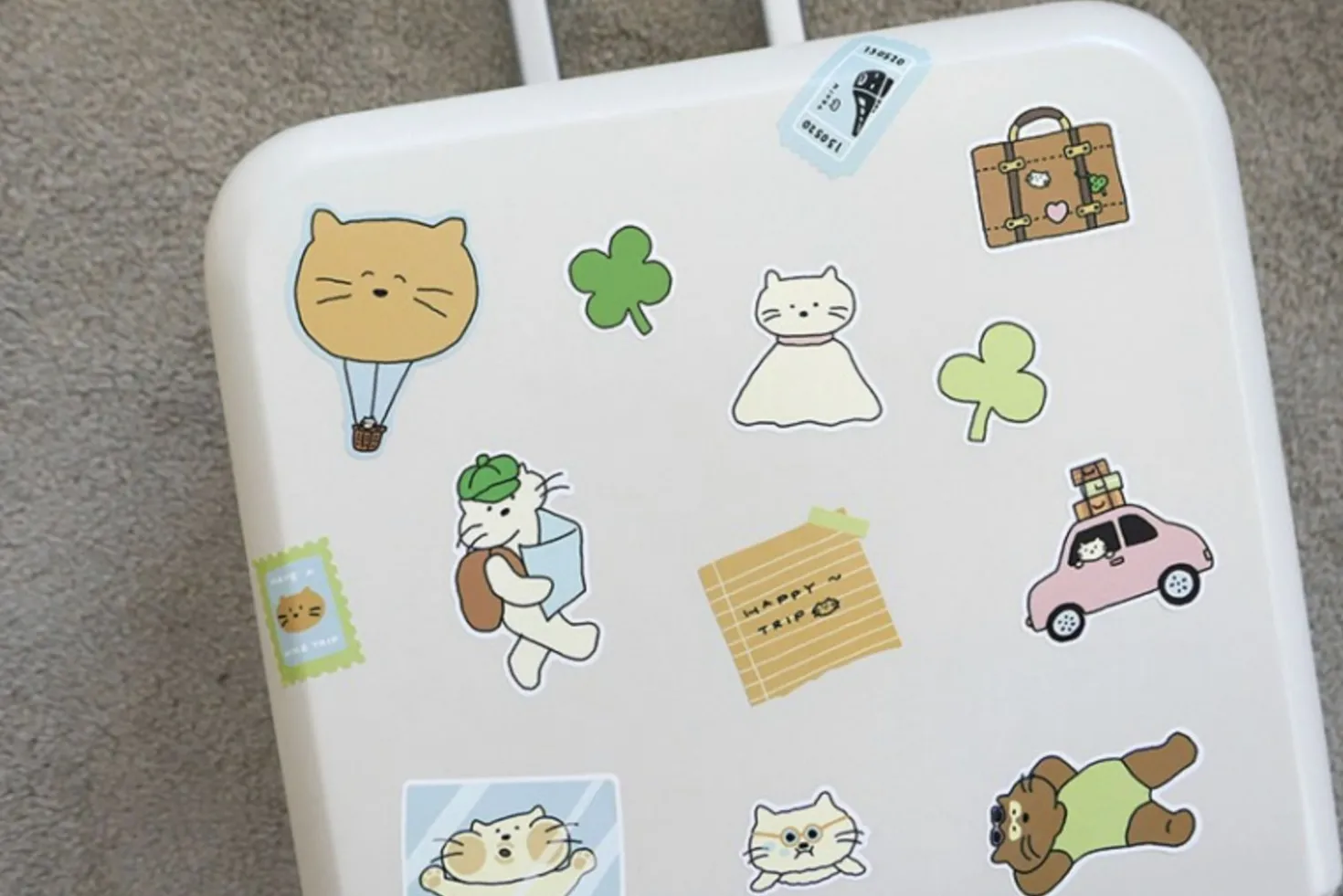 28pcs Cat's Happy Trip Sticker Set