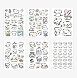6pcs Coi Puppy Removable Sticker Set