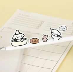 6pcs Coi Puppy Removable Sticker Set