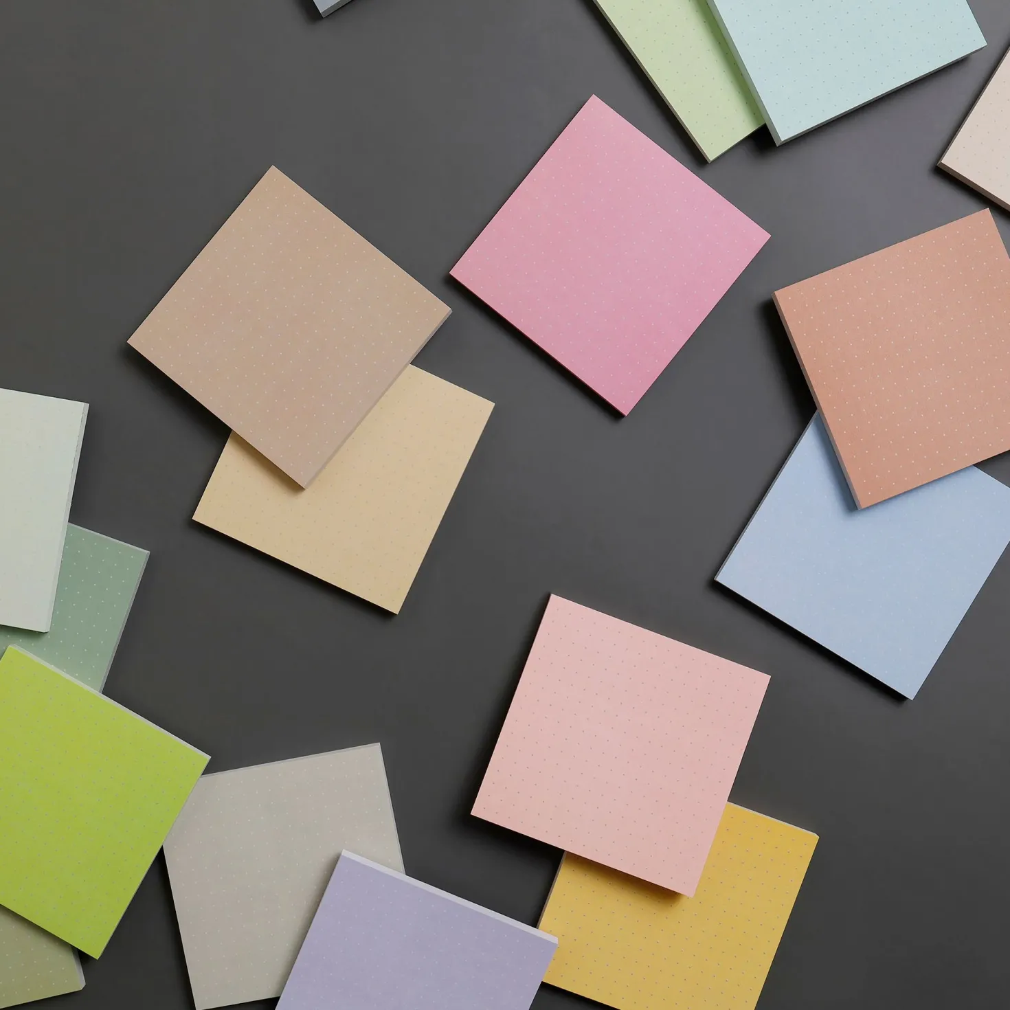 9pcs Colorful Dot Grid Sticky Note Set