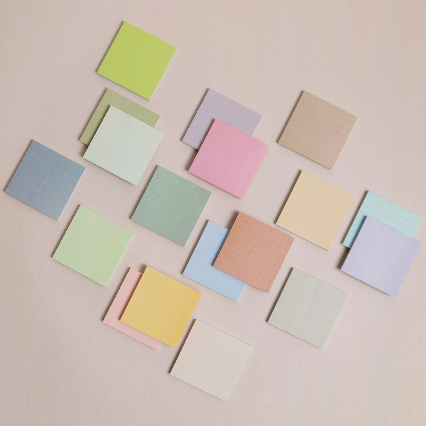 9pcs Colorful Dot Grid Sticky Note Set