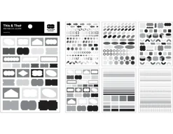 6pcs Colorful Pieces Deco Sticker Set