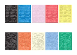 10pcs Colorful Typography Sticker Set