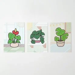 12pcs Cozy Home Houseplant Postcard Set