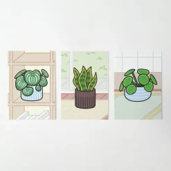 12pcs Cozy Home Houseplant Postcard Set