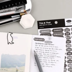 6pcs Daily Journal Deco Sticker Set
