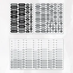 6pcs Daily Journal Deco Sticker Set