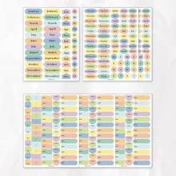 6pcs Daily Journal Deco Sticker Set