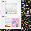 8pcs Drawing Illustration Removable Sticker Set