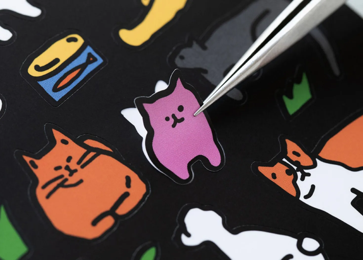 8pcs Drawing Illustration Removable Sticker Set