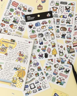 6pcs Drawing Point Removable Sticker Set