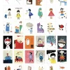 48pcs Drinky Doll Label Sticker Set