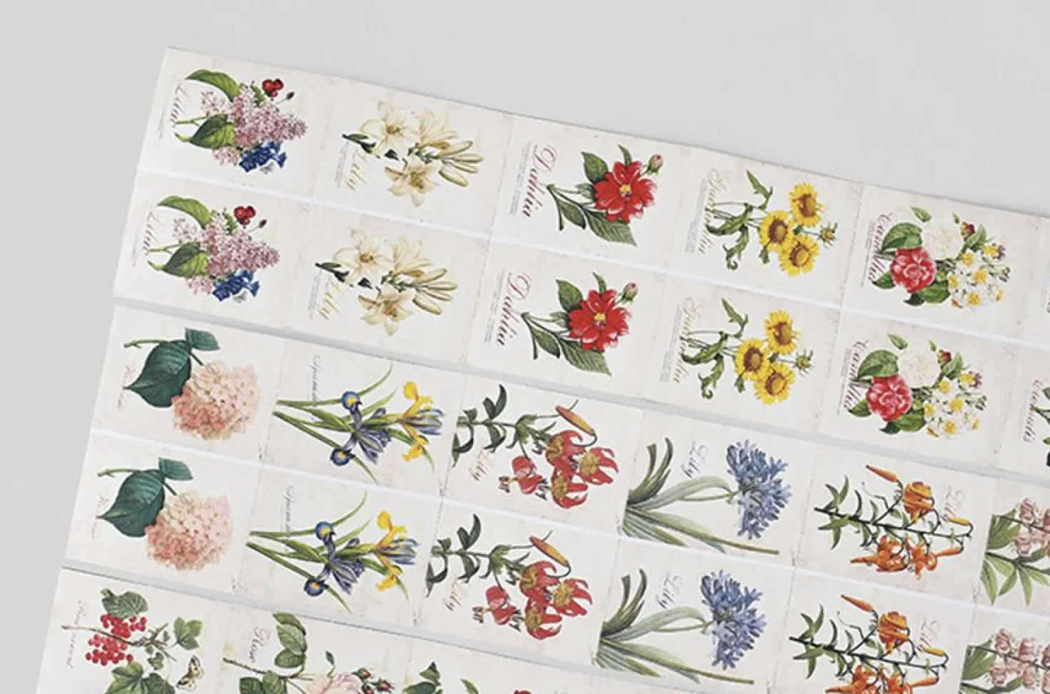 96pcs Flower Label Sticker Set