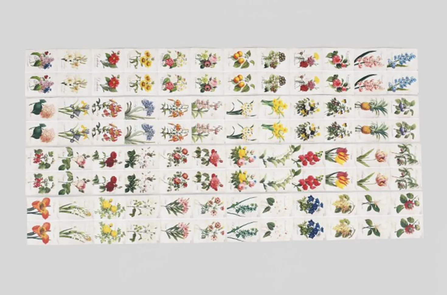 96pcs Flower Label Sticker Set