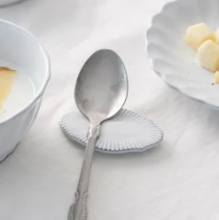 2pcs French Mood Blanc Spoon Rest Set