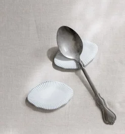 2pcs French Mood Blanc Spoon Rest Set