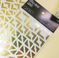 3pcs Gold Foil Corner Sticker Set