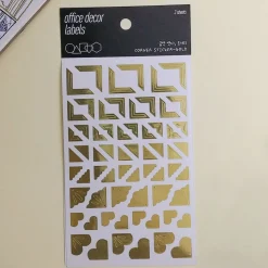 3pcs Gold Foil Corner Sticker Set