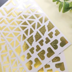 3pcs Gold Foil Corner Sticker Set