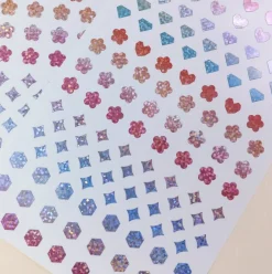 3pcs Hologram Shapes Sticker Set