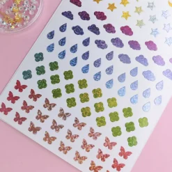 3pcs Hologram Shapes Sticker Set