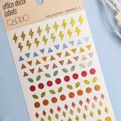 3pcs Hologram Shapes Sticker Set