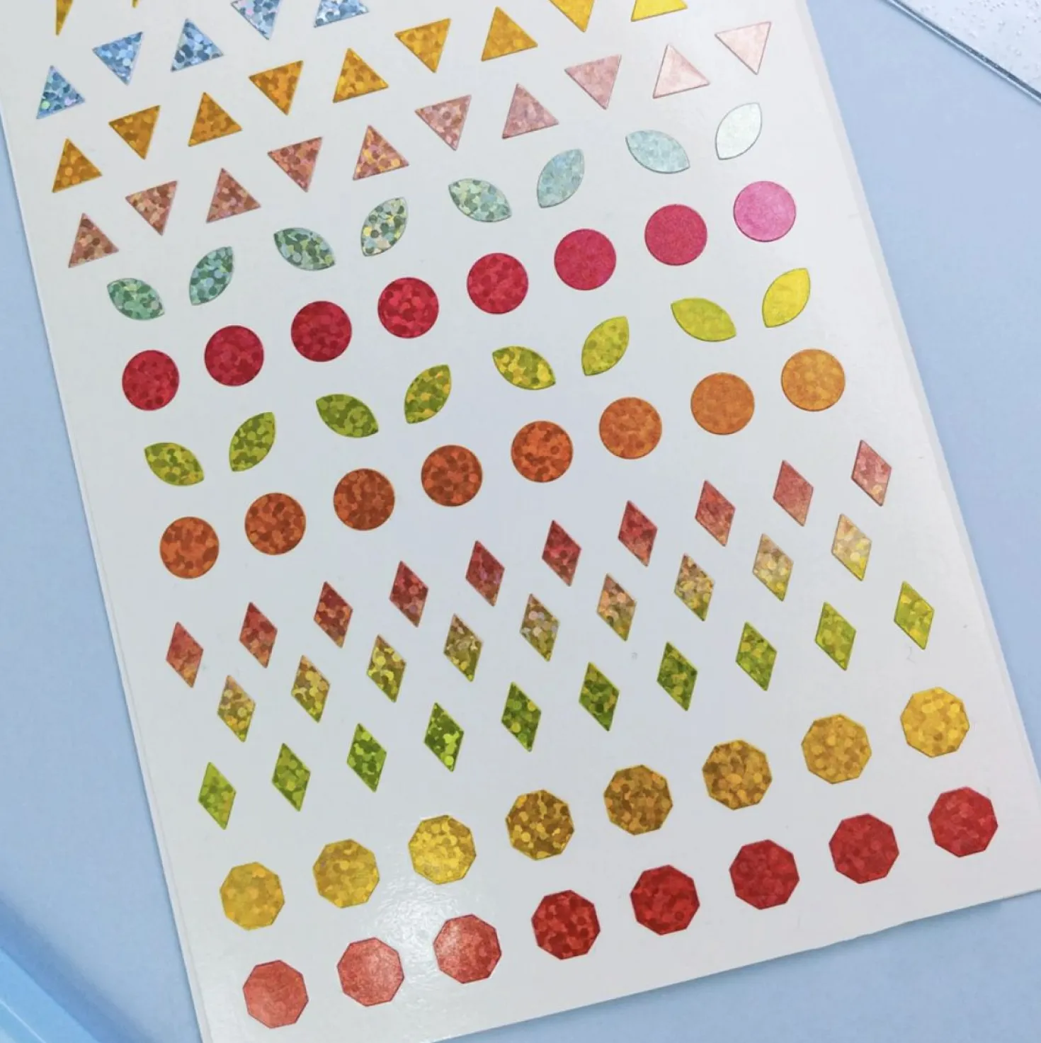 3pcs Hologram Shapes Sticker Set