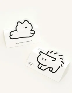 6pcs Jumping Cat Removable Sticker Set