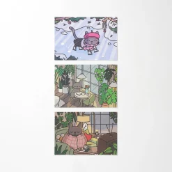 12pcs Lana & Tuxedo Cat Postcard Set v2
