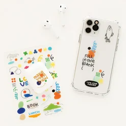 6pcs Life & Pieces Clear Sticker Set