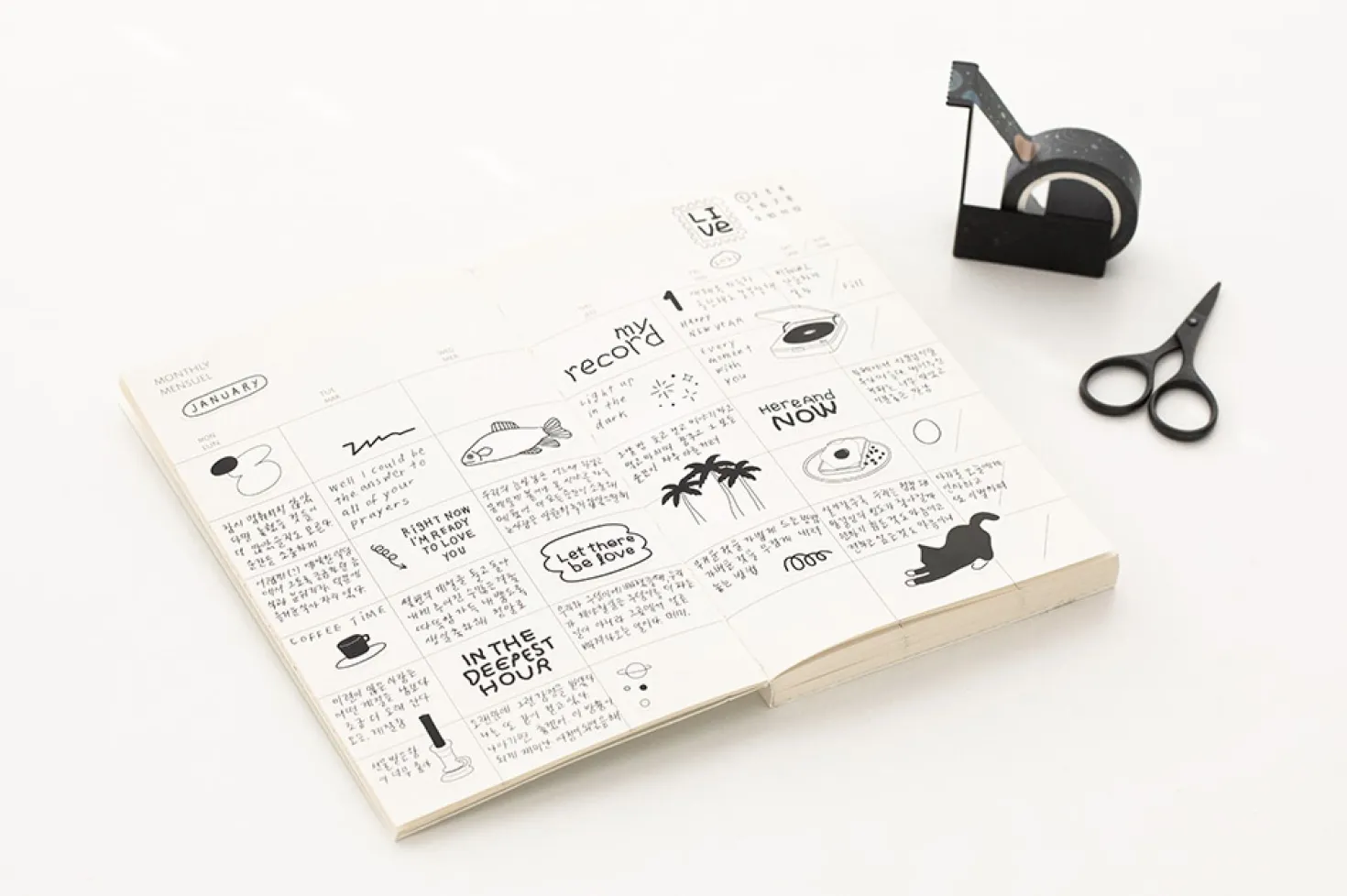 6pcs Life & Pieces Clear Sticker Set