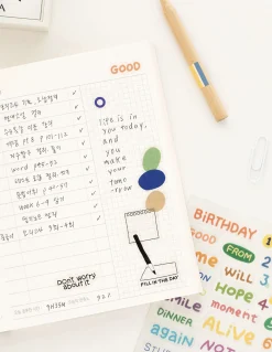 6pcs Life & Pieces Clear Sticker Set
