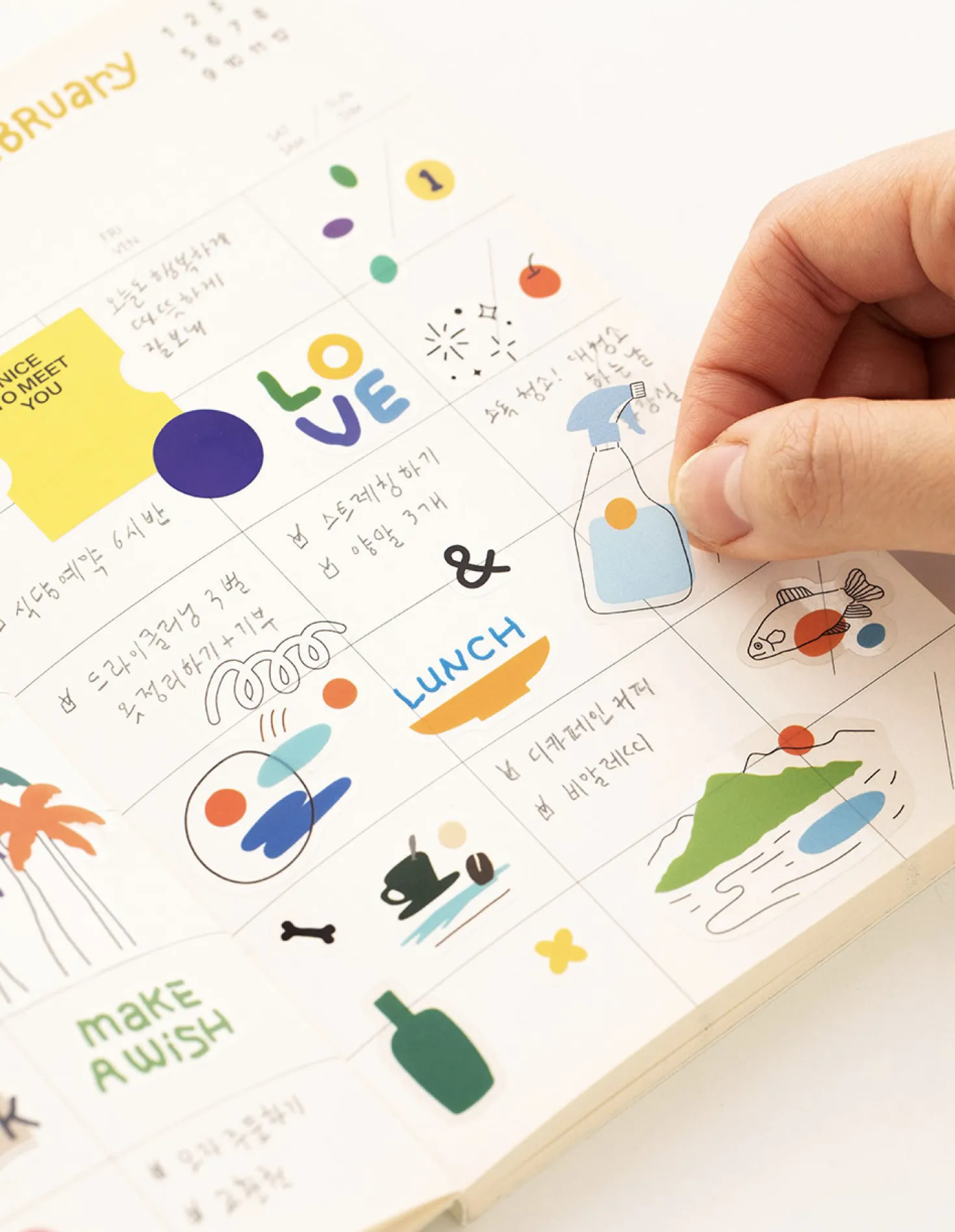 6pcs Life & Pieces Clear Sticker Set